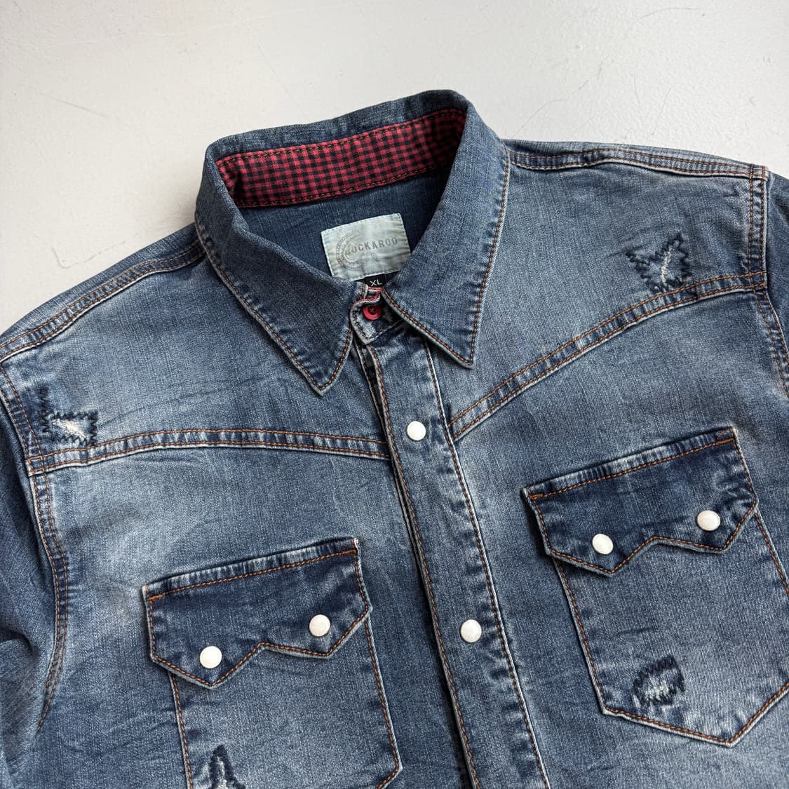 버커루 웨스턴 투포켓 데님 셔츠 상품이미지4