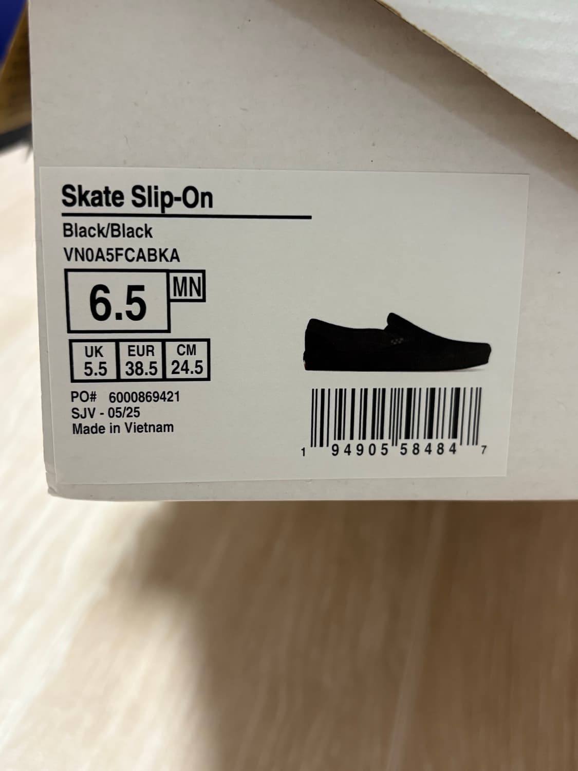 반스 스케이트 슬립온 245 새제품 상품이미지4