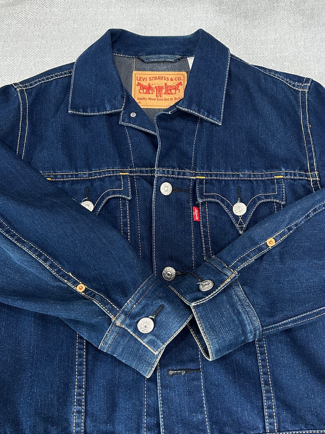 리바이스 아이코닉 타입원 데님 트러커 자켓 L 상품이미지9