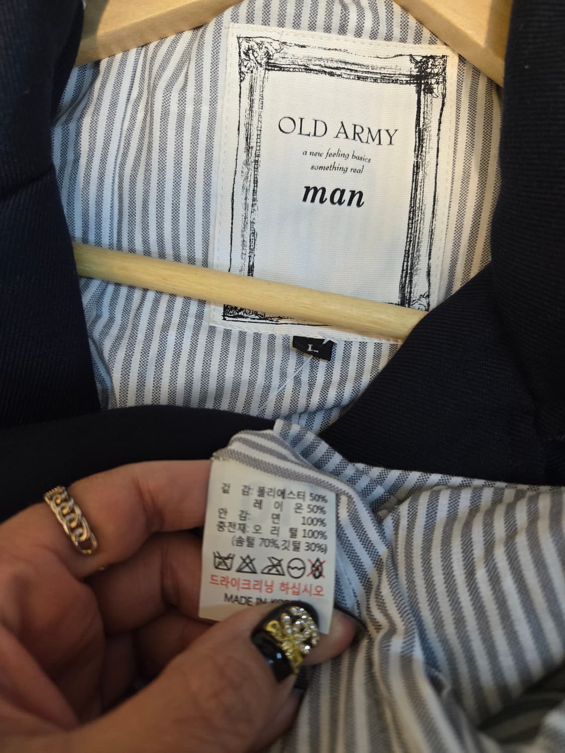 올드아미 오리털 패딩 자켓 코트 점퍼 새상급 상품이미지6