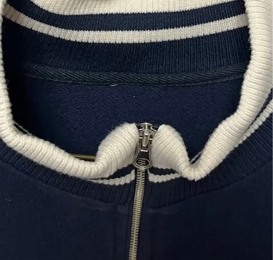 판완) 배드블루 로고 크롭 집업 네이비 / 빈티지 상품이미지5