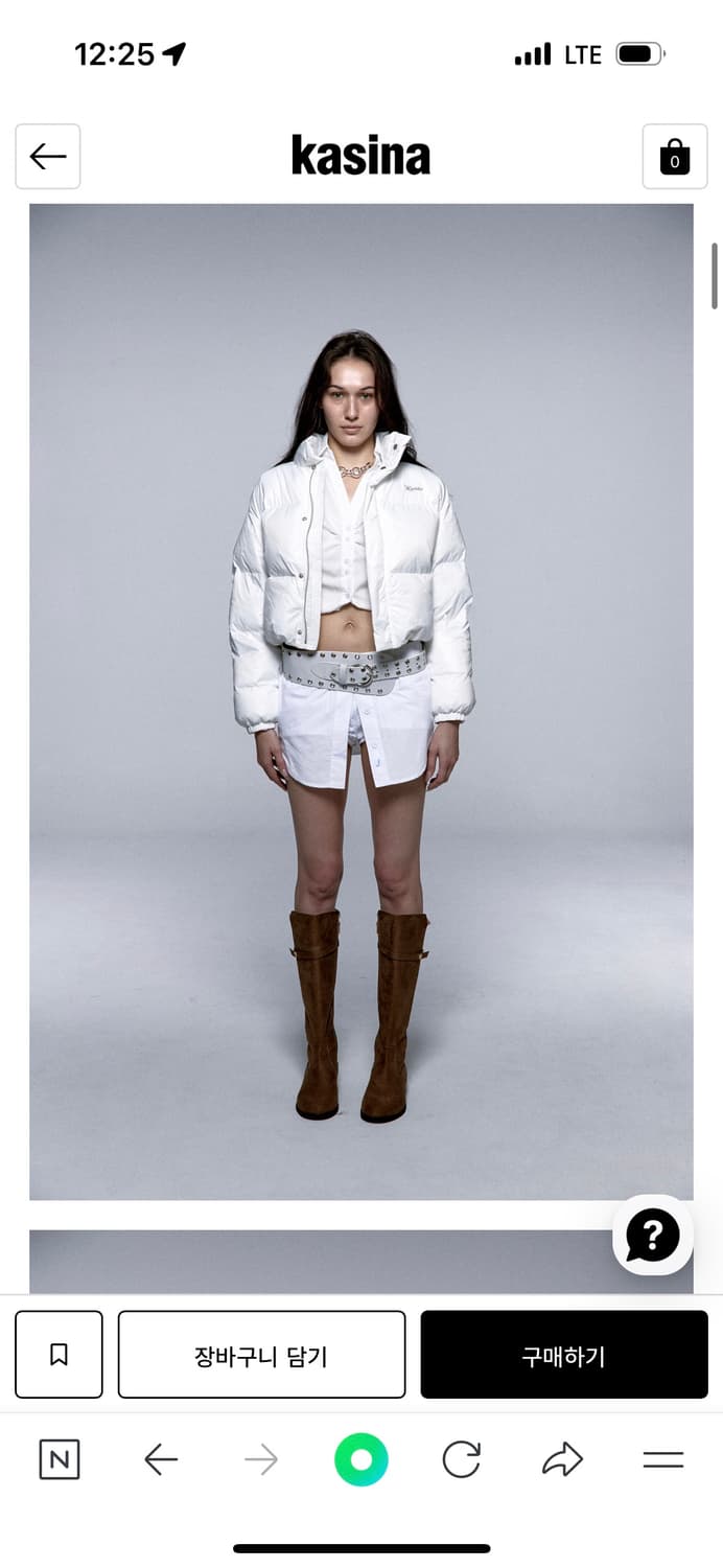 카시코 화이트 패딩 크롭 상품이미지1