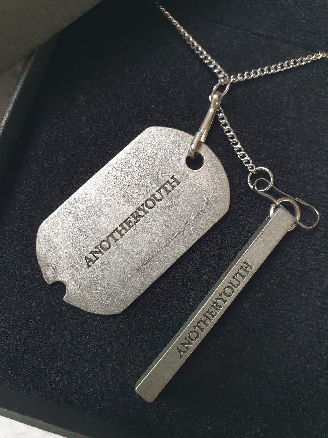 우즈 조승연 어나더유스 군번줄 목걸이 실버 도그택 상품이미지3