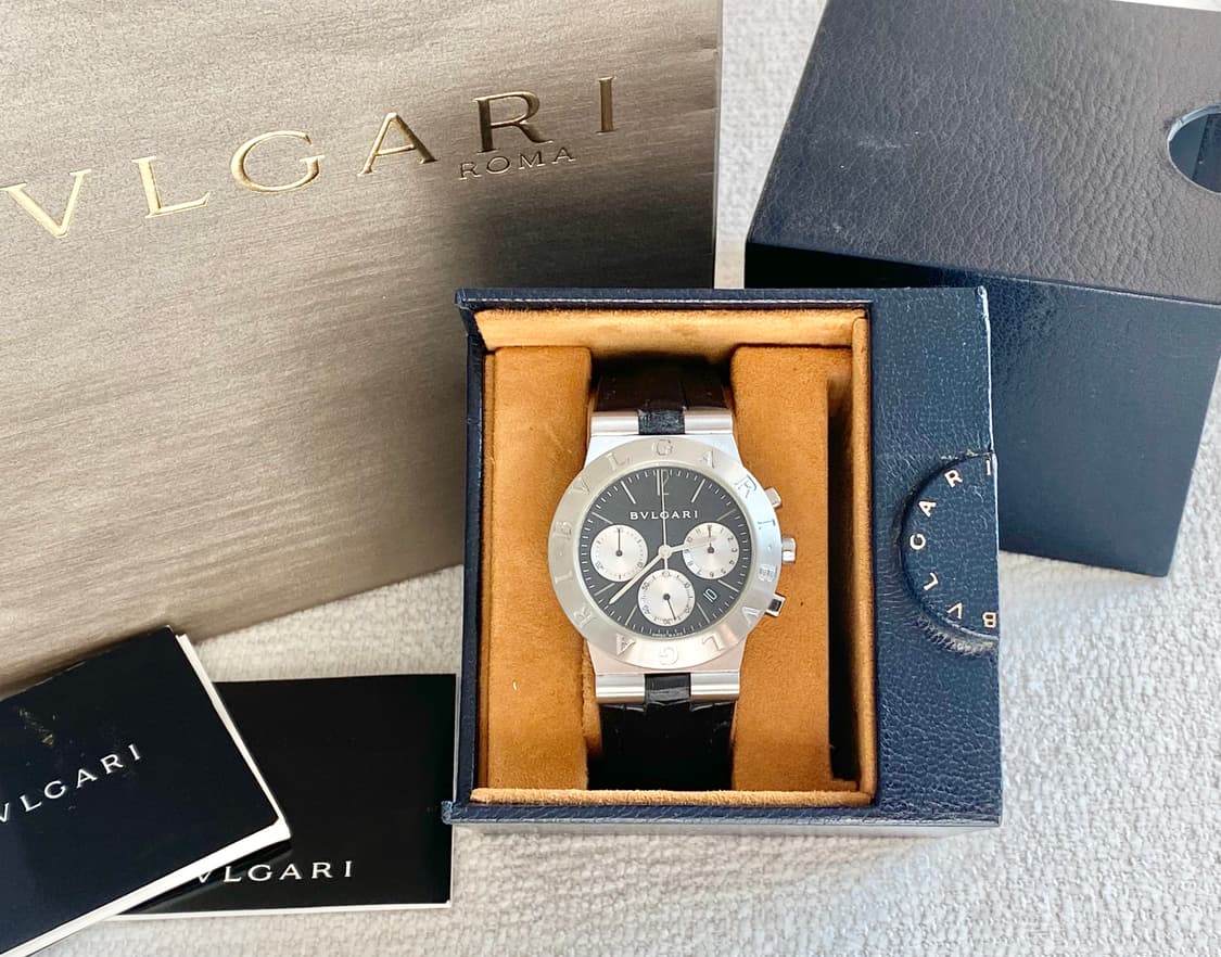 불가리 디아고노 CH35S 35mm 블랙 크로노 쿼츠 미듐 중형 상품이미지2