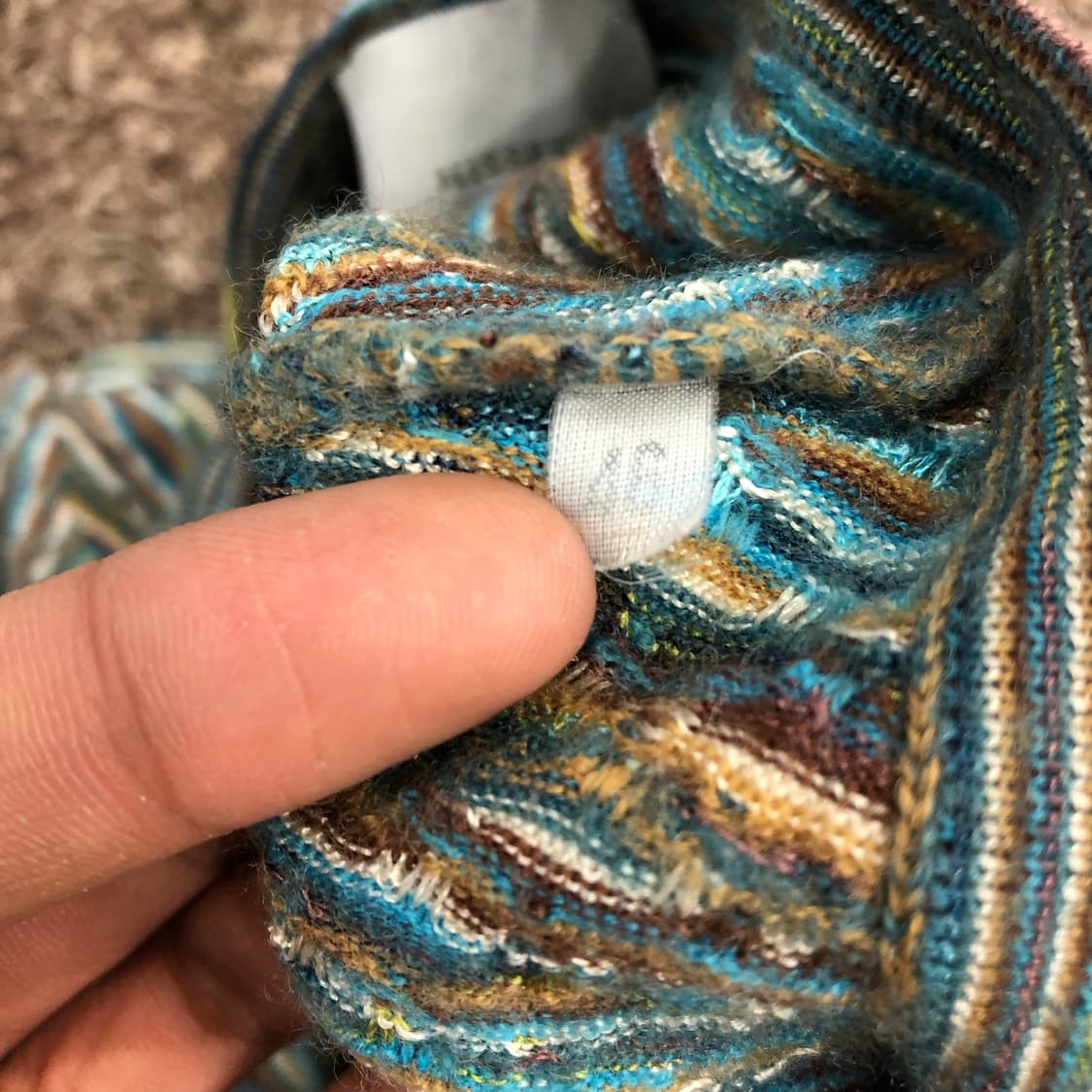 미쏘니 멀티컬러 패턴 가디건 상품이미지6