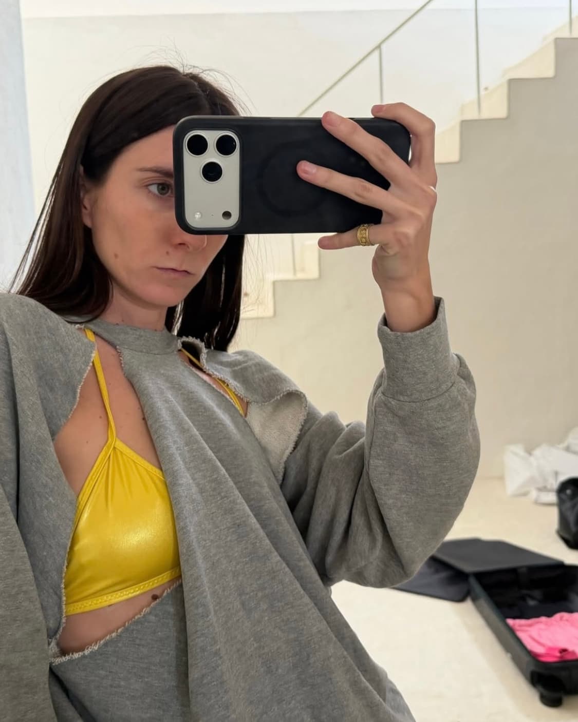 [XS,S,M]기마구아스 Rina 비키니 탑/옐로우 상품이미지2