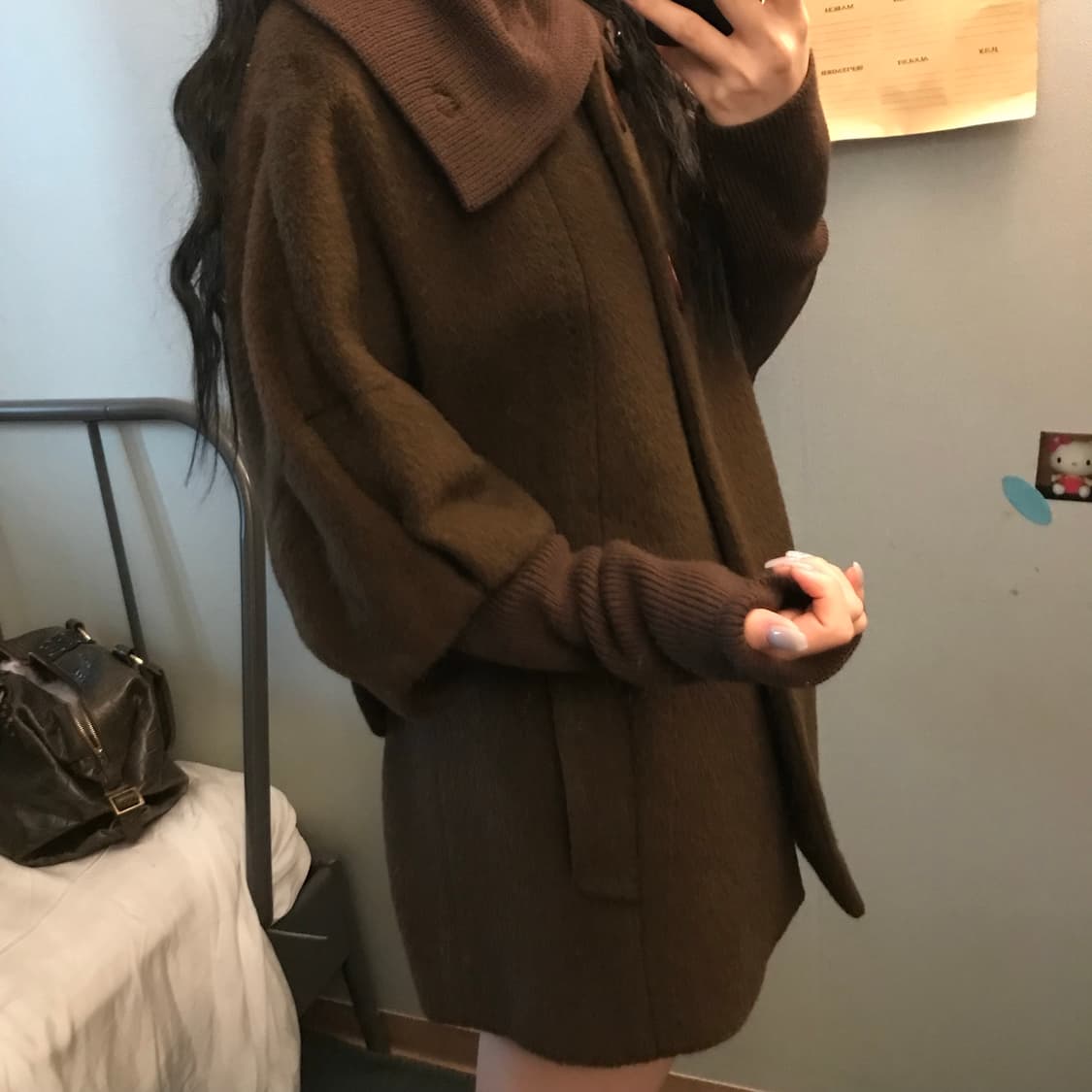 MOJO S PHINE 모조에스핀 투웨이 모 100% 하프코트 상품이미지3