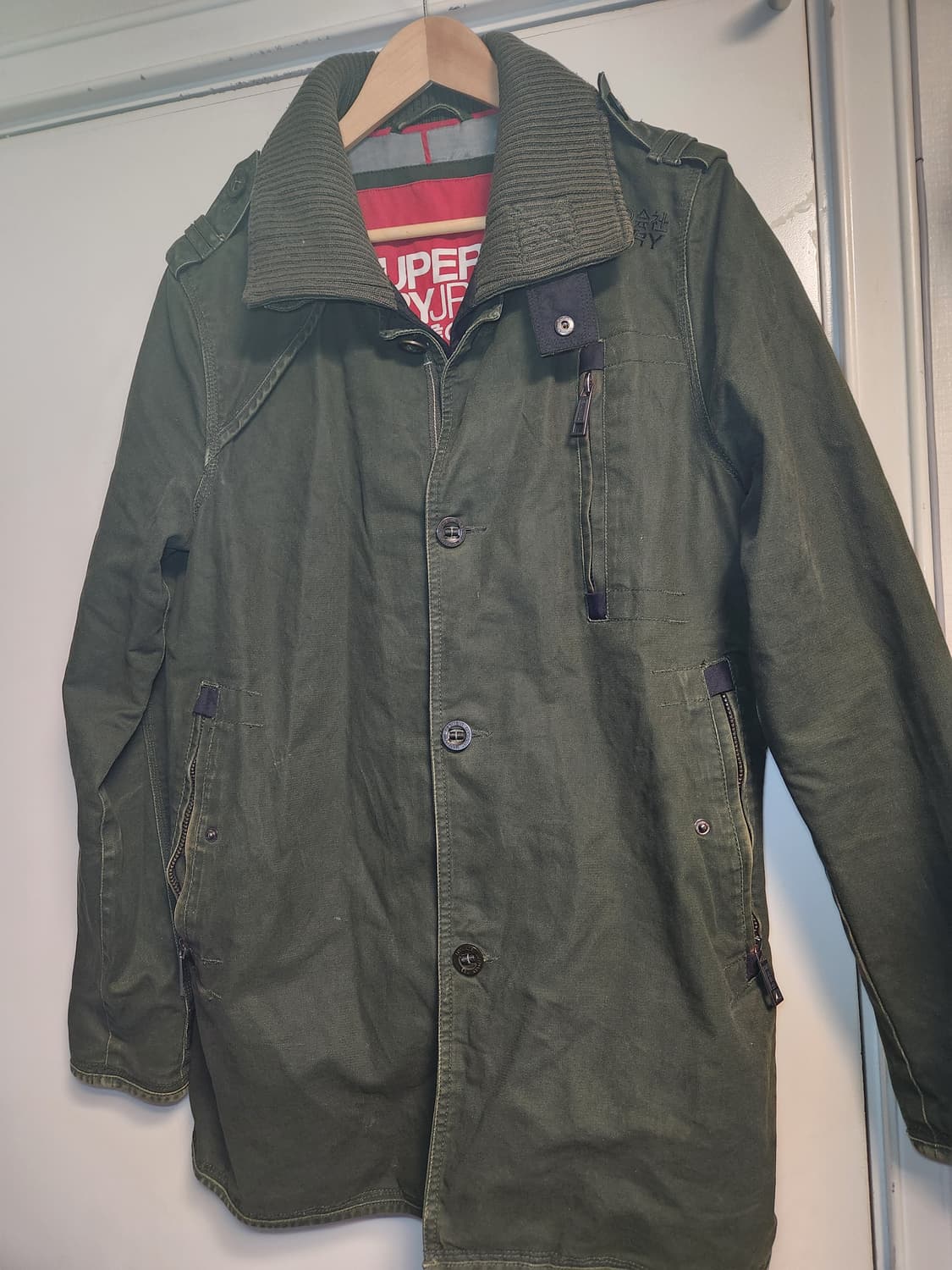 슈퍼드라이 빈티지 야상 자켓 카키 L 상품이미지1