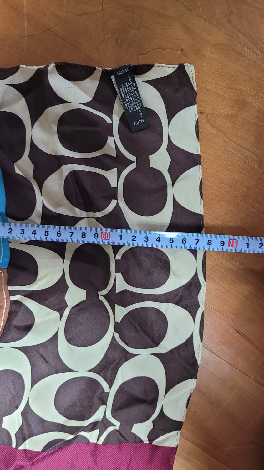 정품 코치 패치워크 실크 스카프 상품이미지8