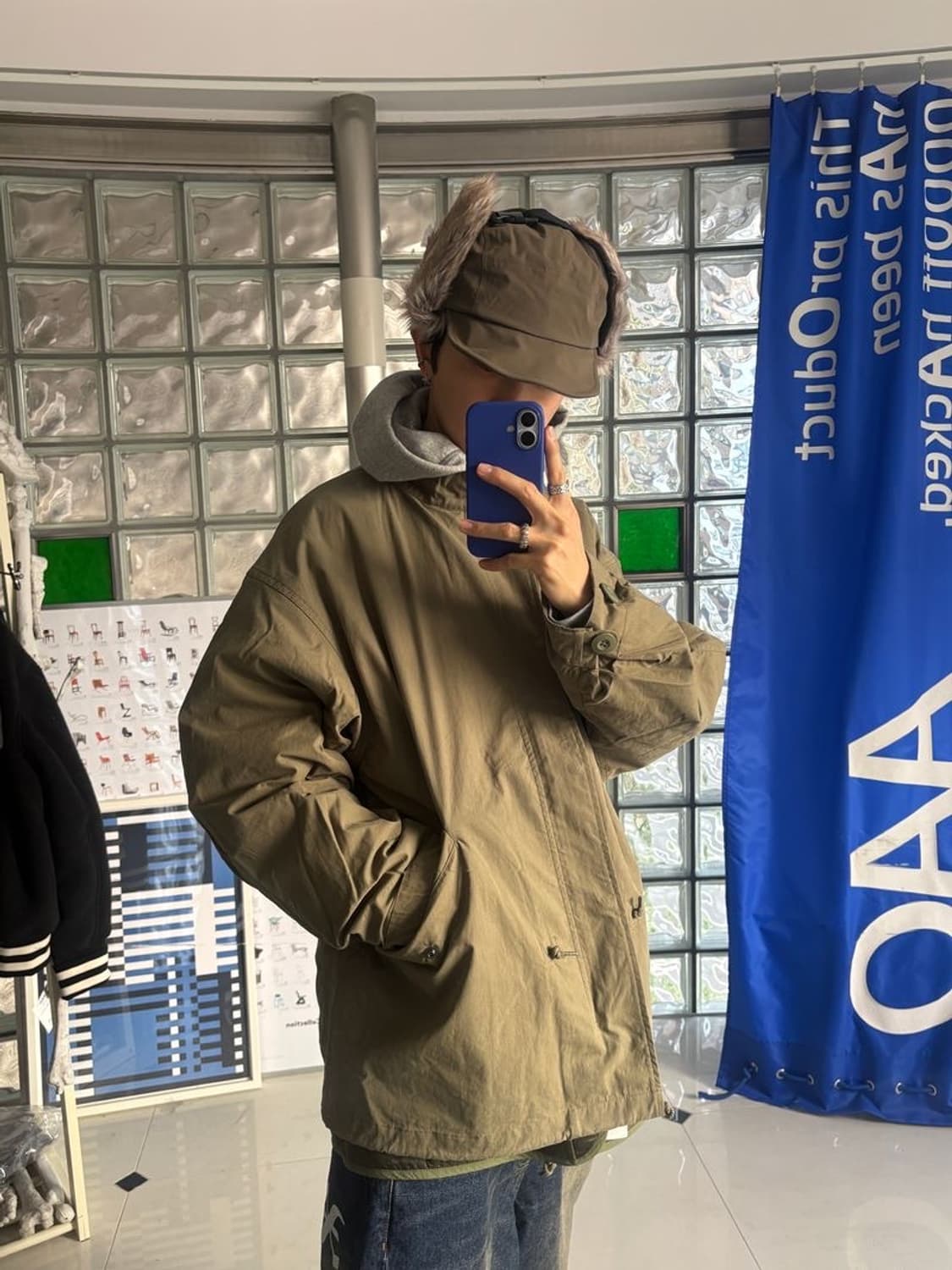 WATER PROOF PADDED FLAP CAP 방수 패딩 플랩 캡 상품이미지5