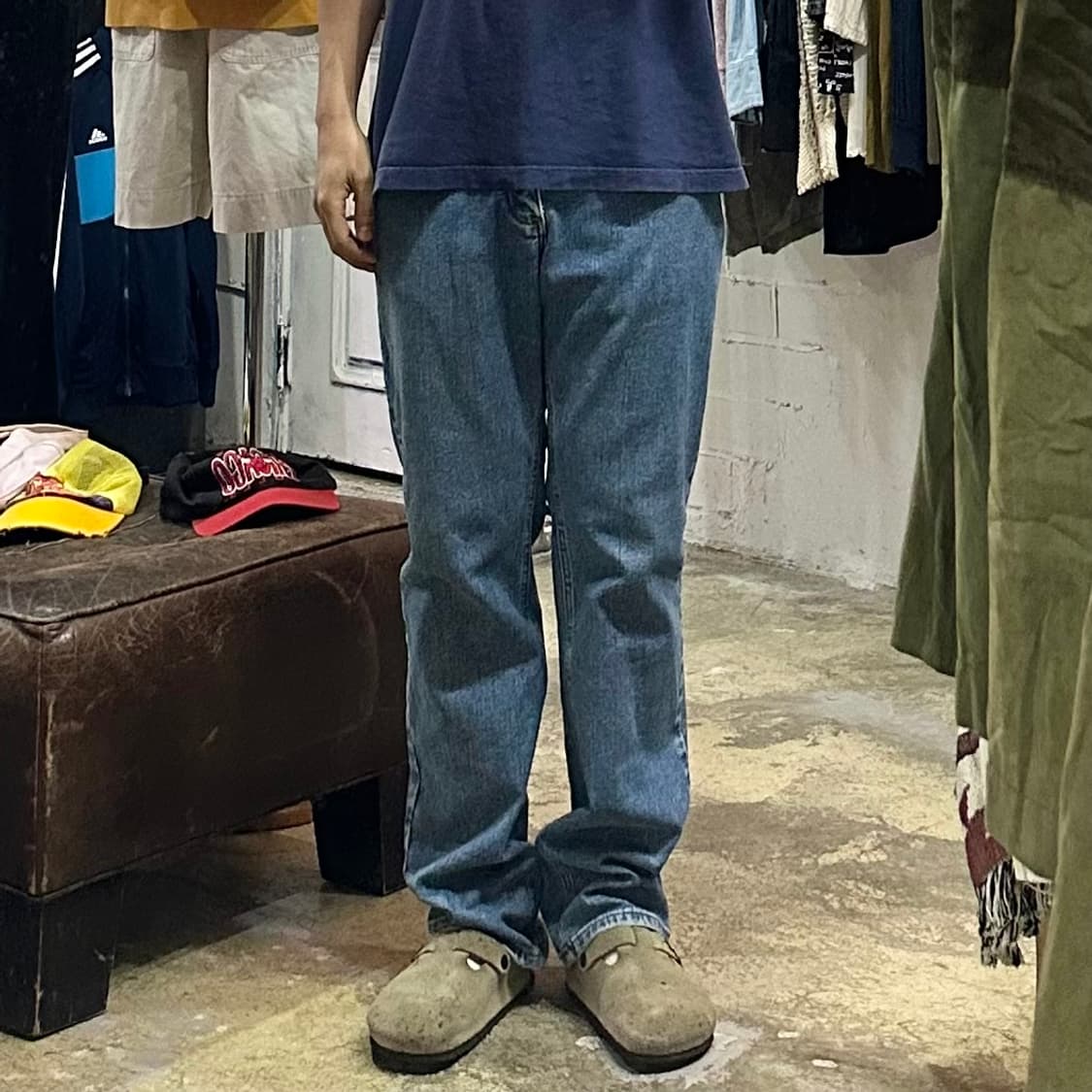 (착용컷) Wrangler 데님 팬츠 (남성용 31.5) 상품이미지3