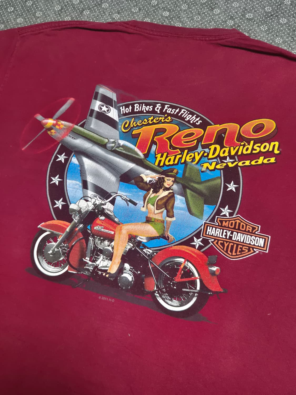 [XL] 할리데이비슨 핀업걸 티셔츠 -348 상품이미지2