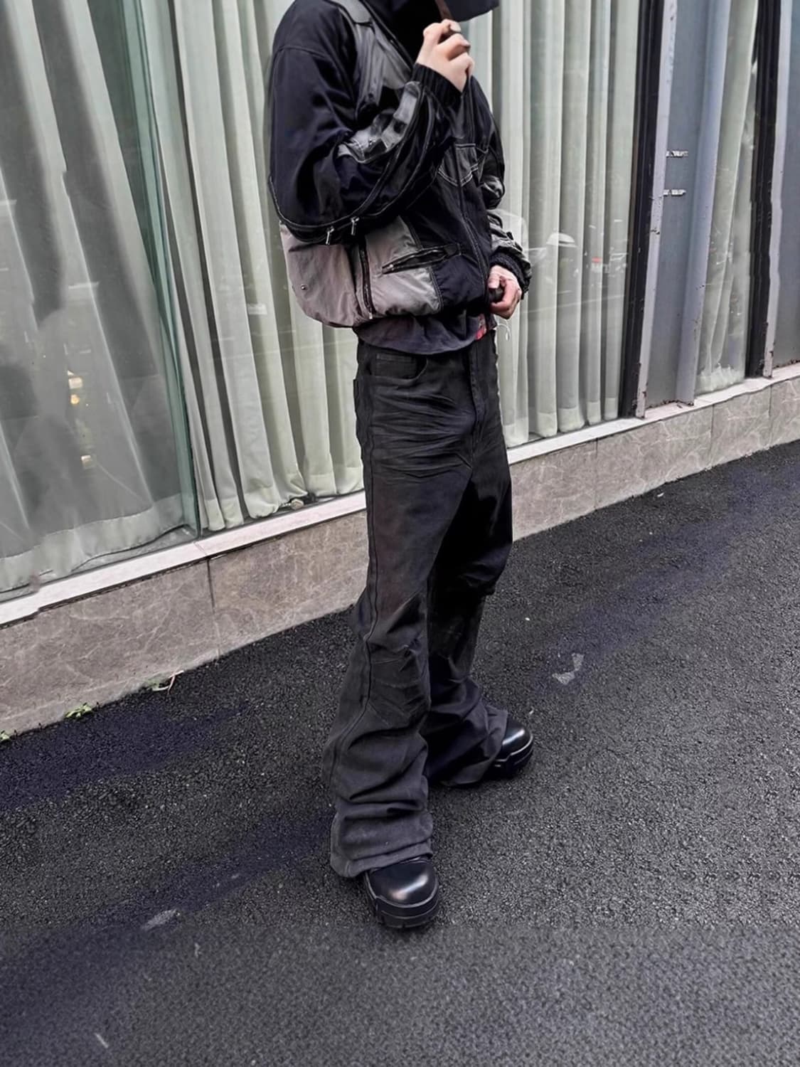 릭오웬스 스타일 레트로 플레어진 상품이미지8