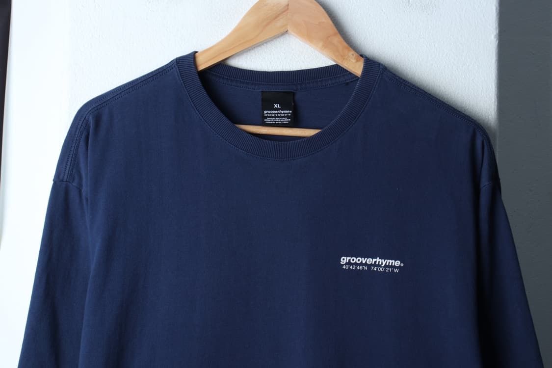 (XL-2XL) 그루브라임 반팔 티셔츠 스몰로고 네이비-H30793 상품이미지3