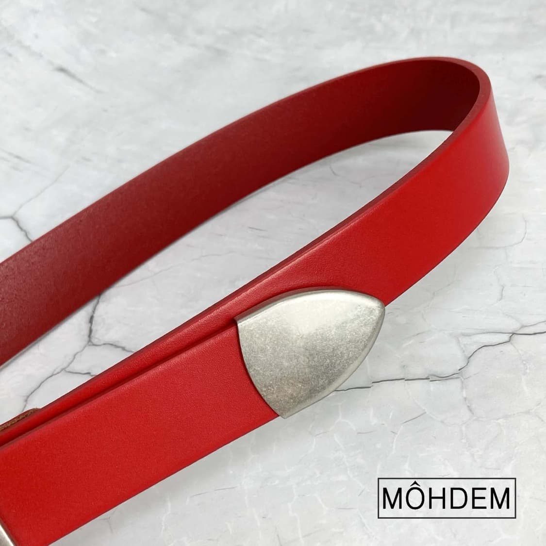 [Uinsex]더블링 웨스턴 소가죽 벨트 레드 상품이미지3