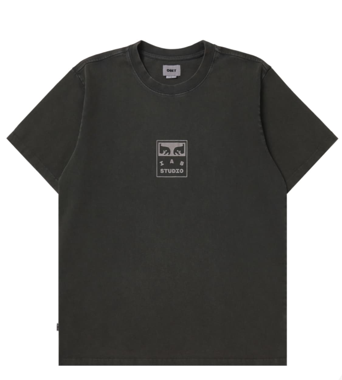 M 아이앱 스튜디오 x 오베이 아이콘 헤비웨이트 박스 티셔츠 디지털 블랙 상품이미지1
