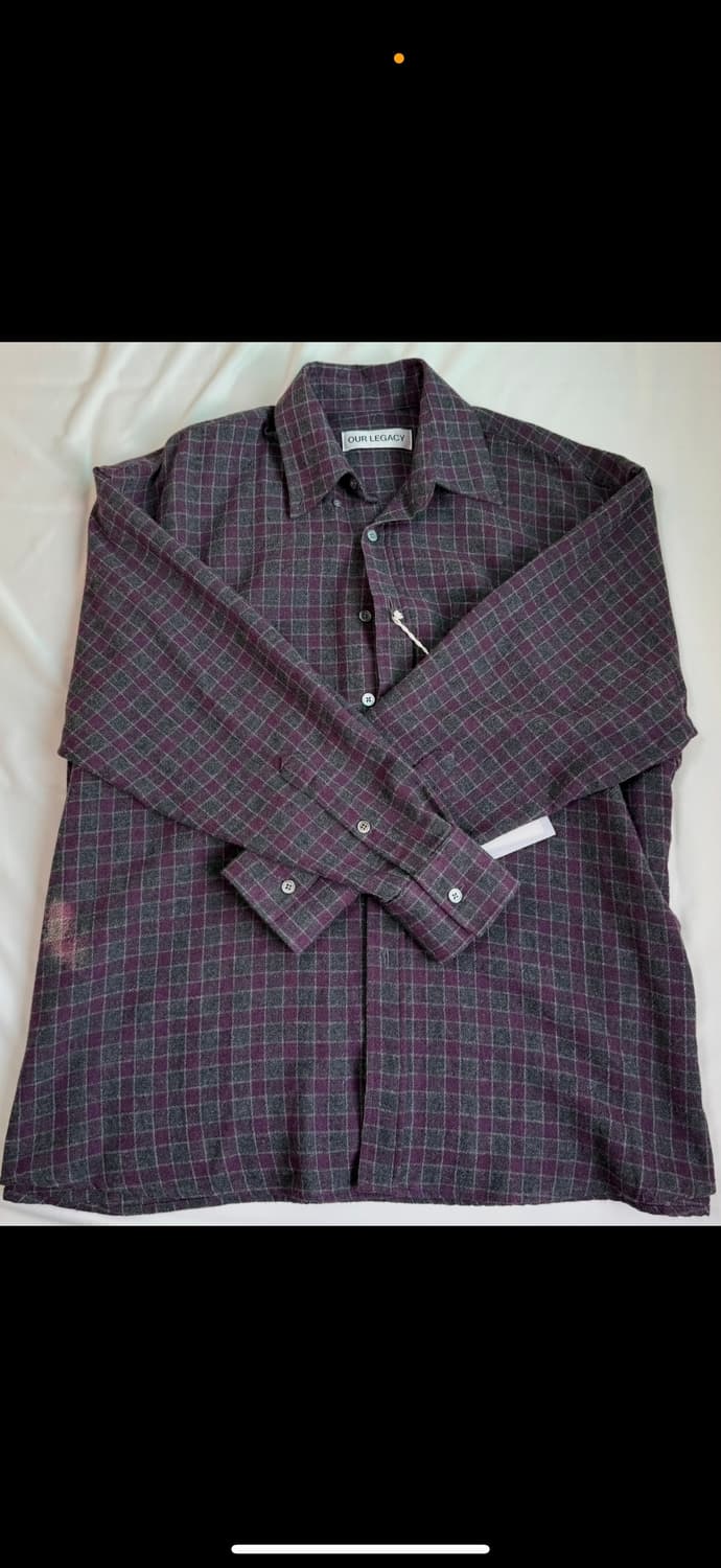 아워레가시 보로우드 BD 셔츠 소포모어 체크 루럴 울 상품이미지2