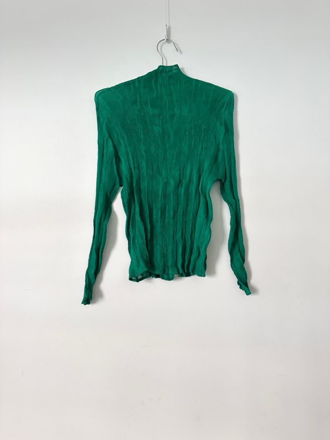 Pleats highneck zip up / green 상품이미지2