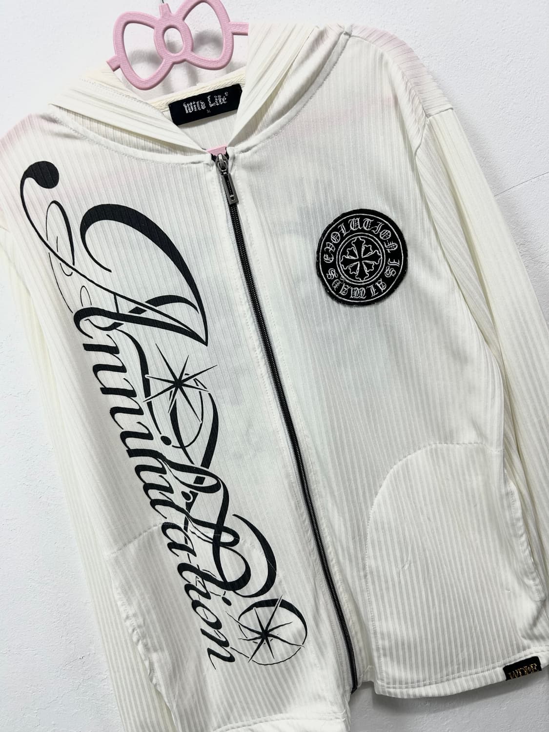 [WILD LIFE] 펑크 스컬 롱슬리브 후드 집업 상품이미지6