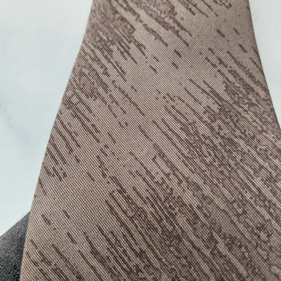 아르마니 꼴레지오니 브라운 패턴 넥타이 9.8cm A등급 K2448 상품이미지5