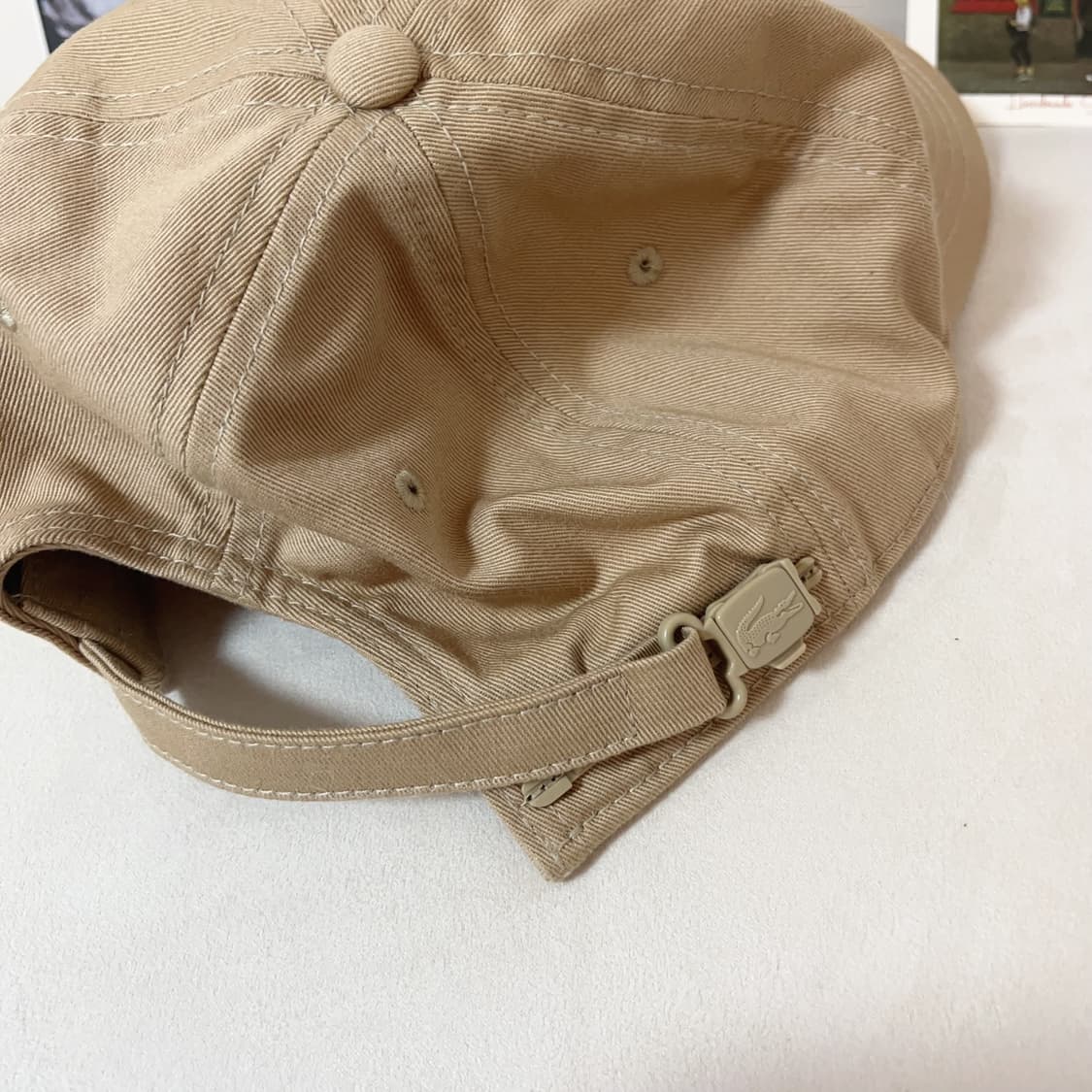 [정품] 라코스테 베이지 멀티컬러 로고 모자 상품이미지4