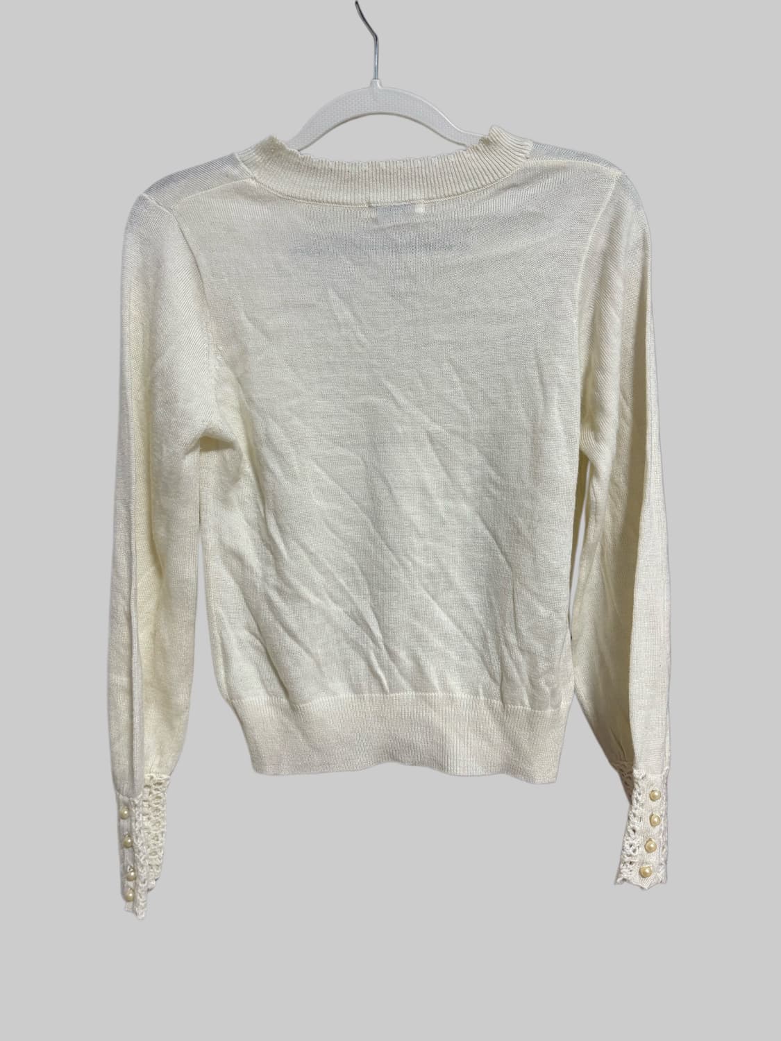 빈티지 어스뮤직 크로셰 진주 니트 상품이미지2