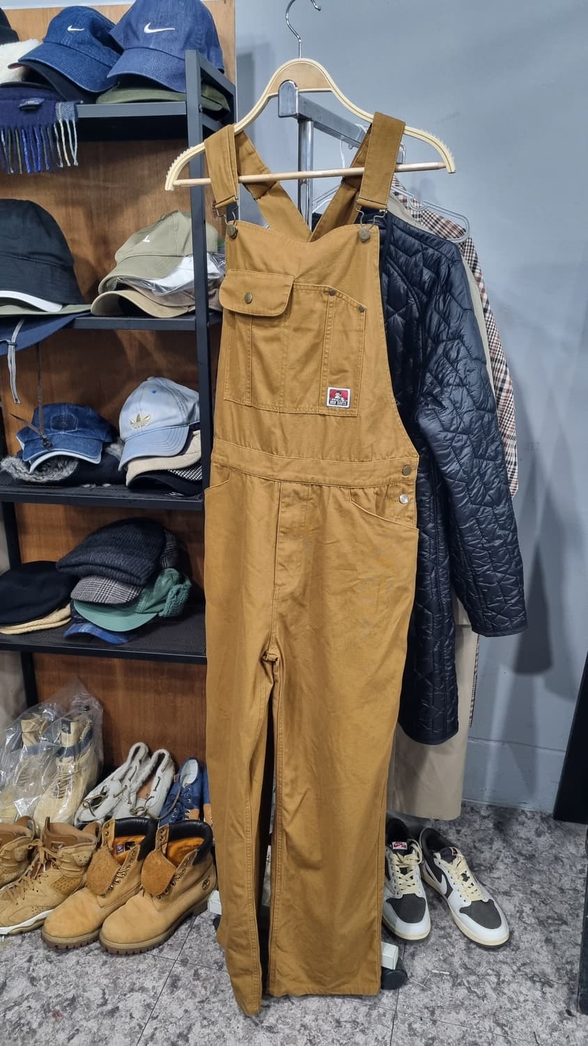 (벤 데이비스) 카멜색 멜빵바지(오버롤) 일본판 L 컨디션10/9 상품이미지1