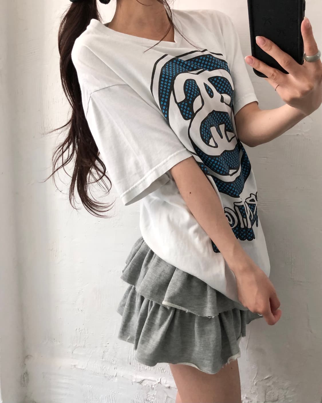 Stussy 스투시 화이트컬러 인터내셔널 로고 티셔츠 상품이미지10