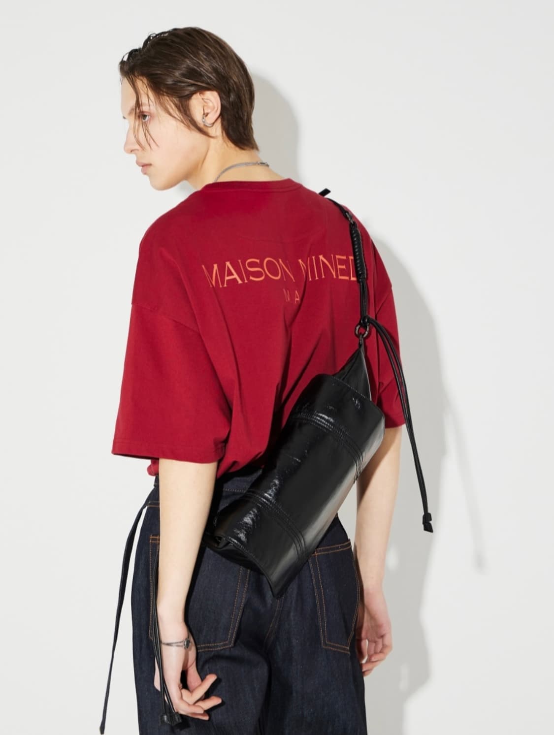메종미네드 호보백 BAGUETTE VEGAN LEATHER HOBO BA 상품이미지1
