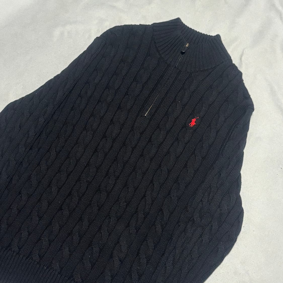 XL 폴로랄프로렌 블랙 하프집업 니트 상품이미지1
