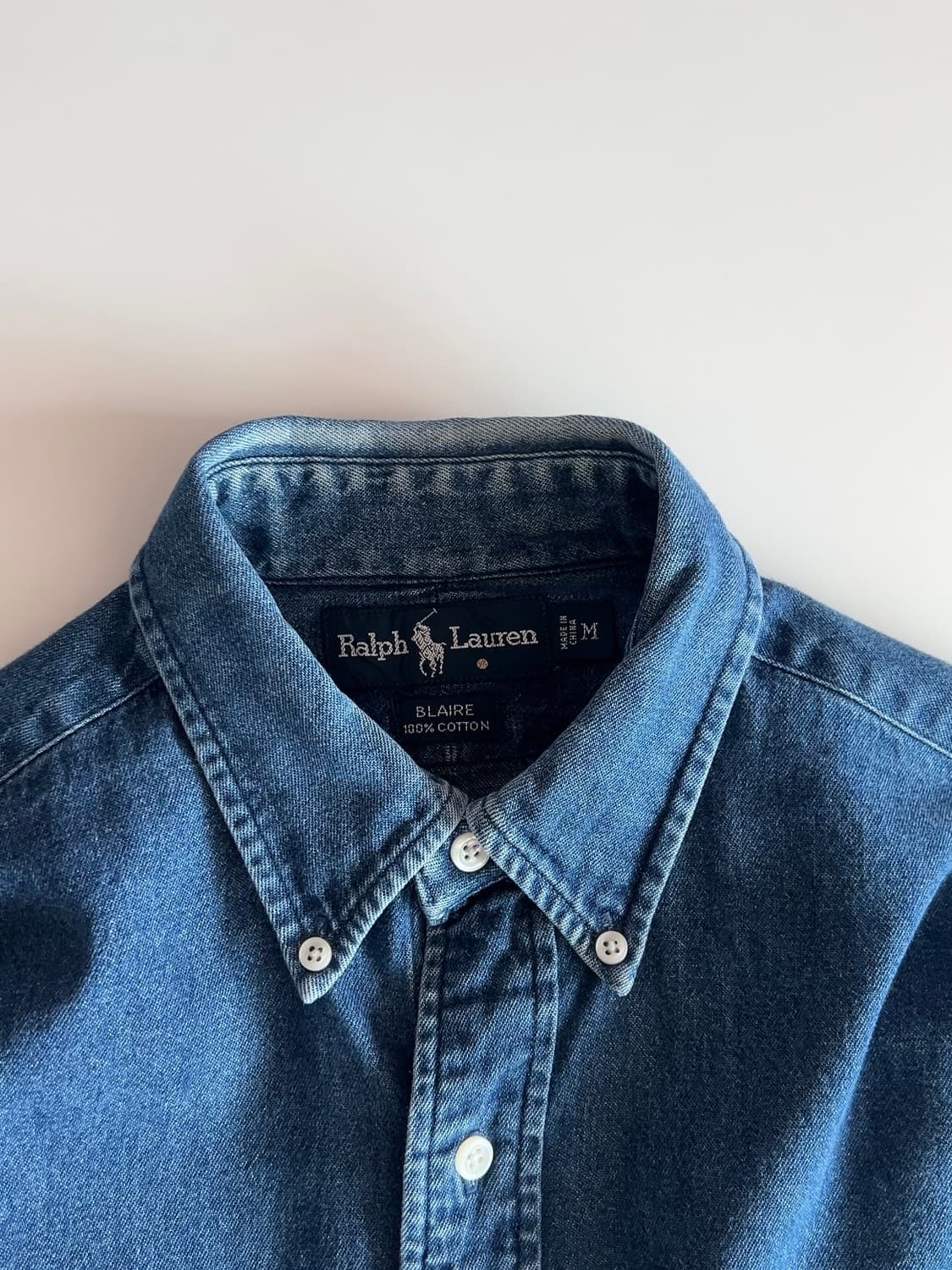 폴로 랄프로렌 90s 데님 블레이크 셔츠 M 상품이미지7