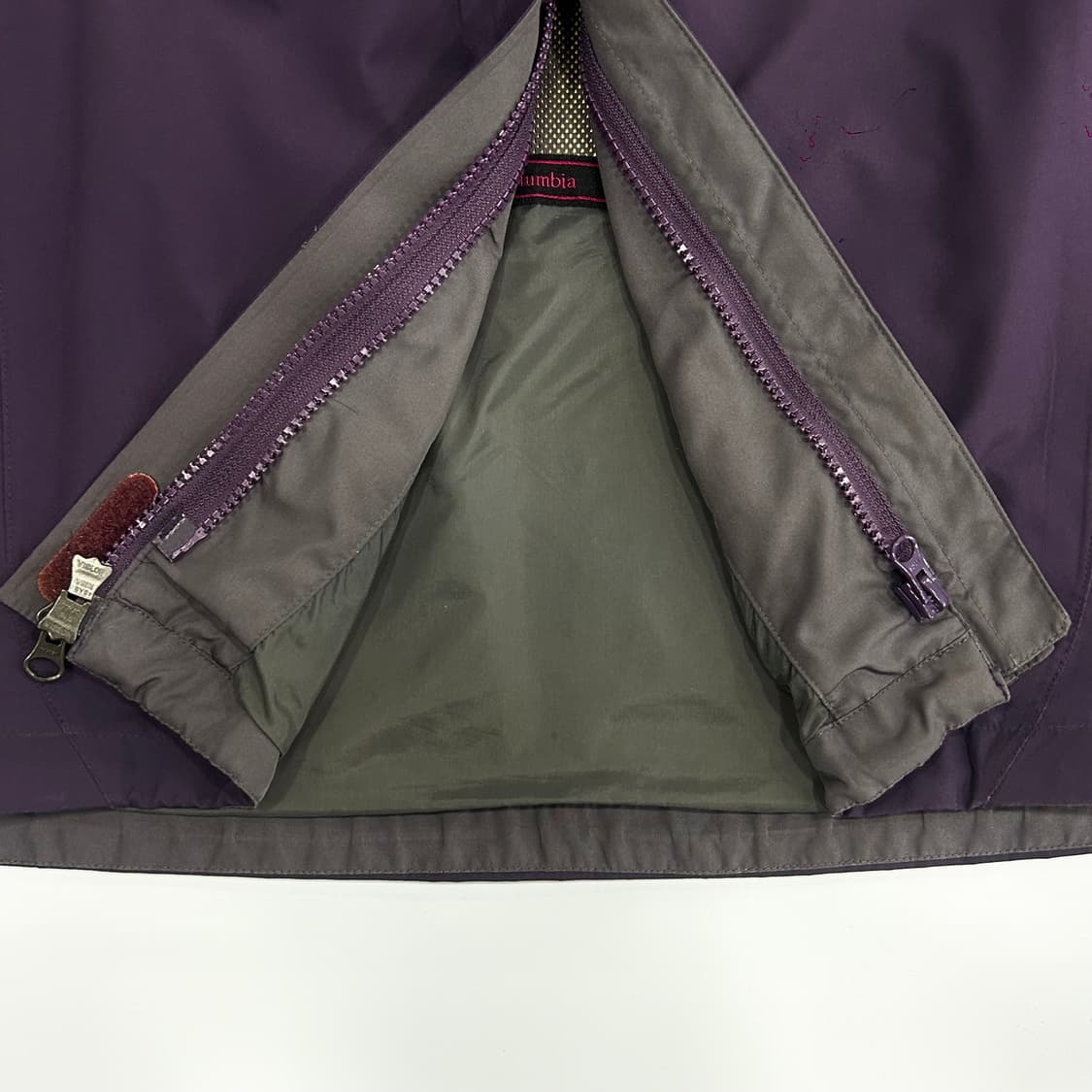 Columbia 콜롬비아 2-way, 이중지퍼 딥퍼플 고어텍스 바람막이  상품이미지6