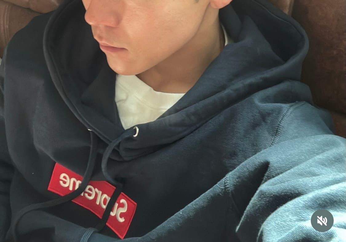 슈프림 네이비 박스로고 상품이미지2