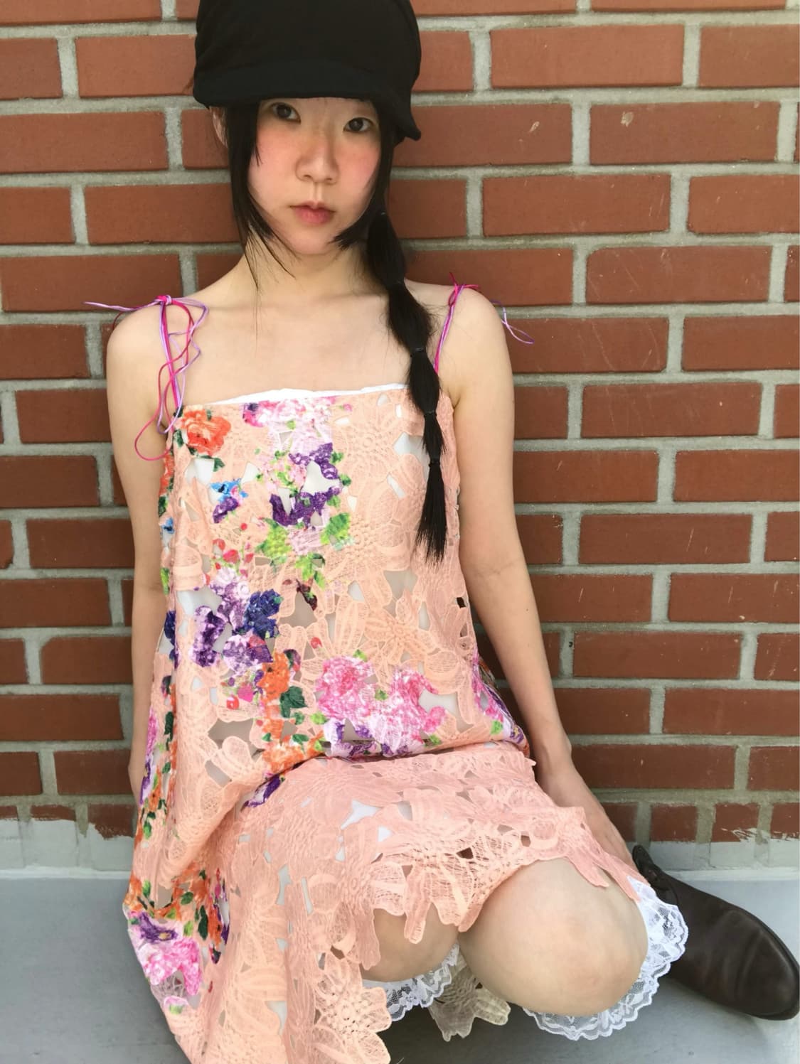 vintage flower pattern lace one-piece 상품이미지2