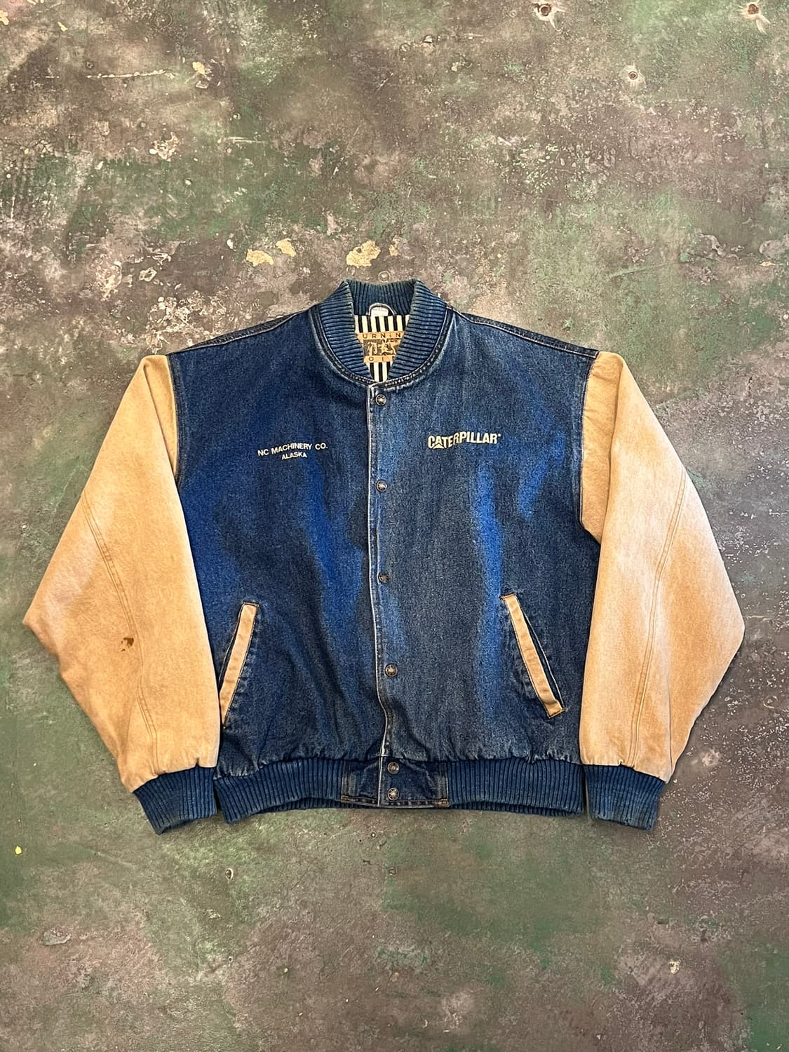 90's [L] 캐터필러 CAT 스타디움 자켓 워크웨어 빈티지 봄버 상품이미지1