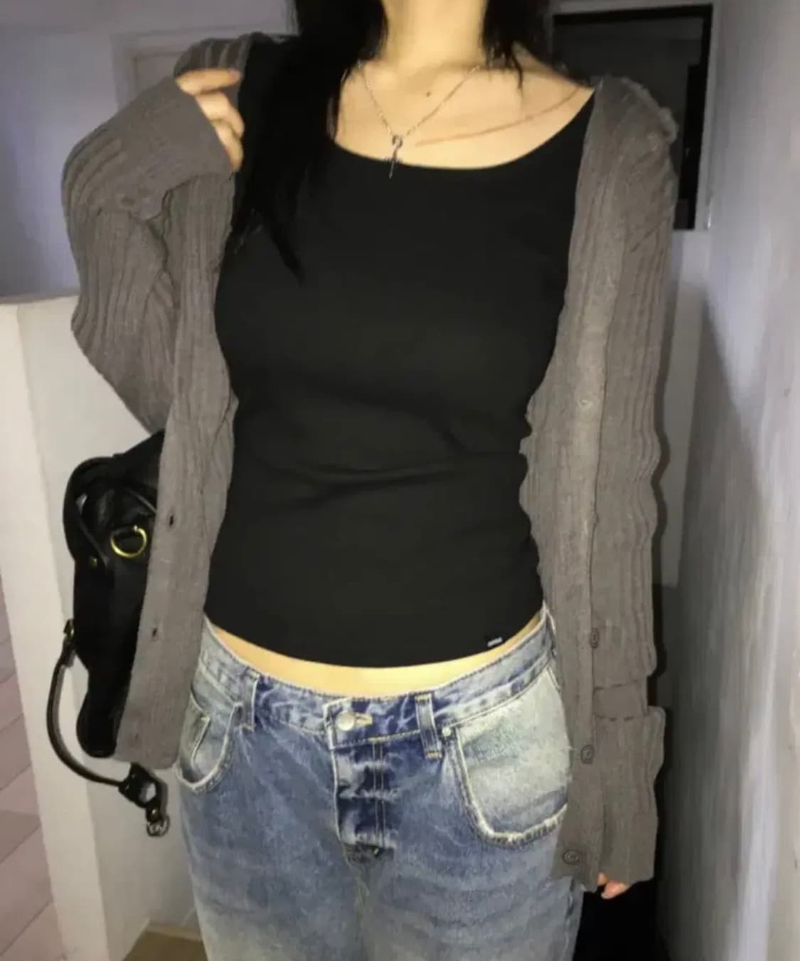 이즈이즈 드롭 후드 가디건 상품이미지1