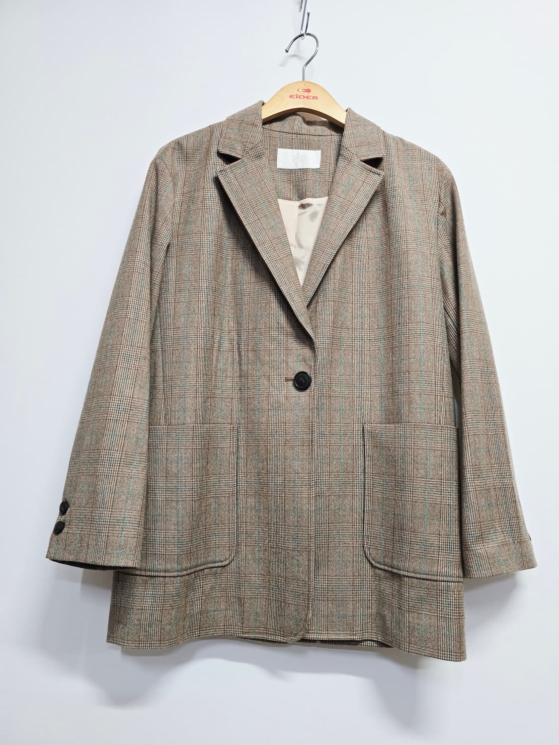 ENC 체크 패턴 자켓 브라운 상품이미지1