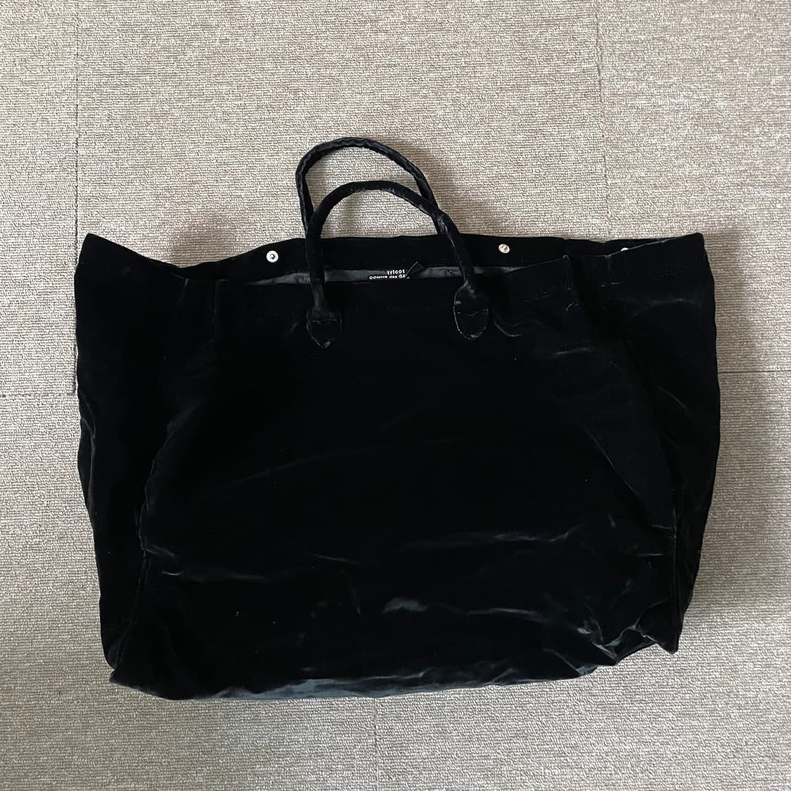 꼼데가르송 트리콧 벨벳 토트백 상품이미지2