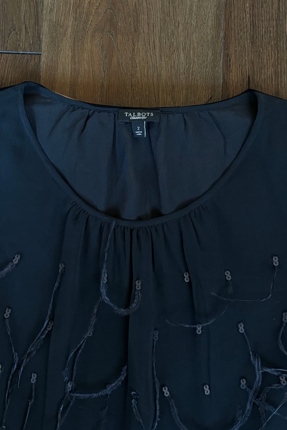 Talbots Feather-Trimmed Dress 상품이미지5