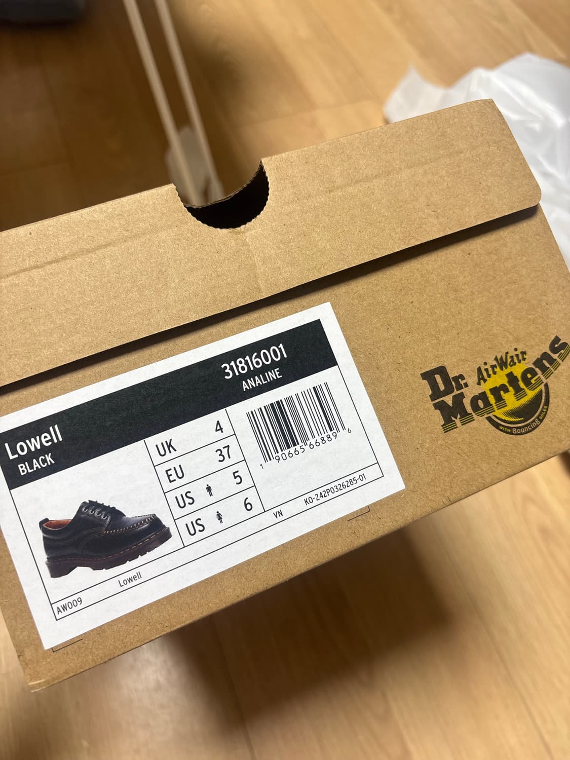 닥터마틴 로웰 레더 목 토 슈즈 블랙 아날린 상품이미지3