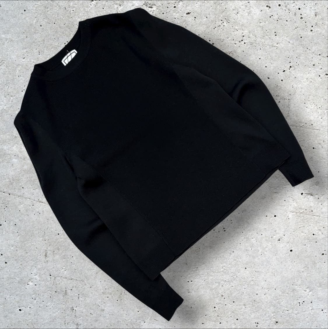 [38] 우영미 울 블랙 골지 니트 스웨터 B339 상품이미지2