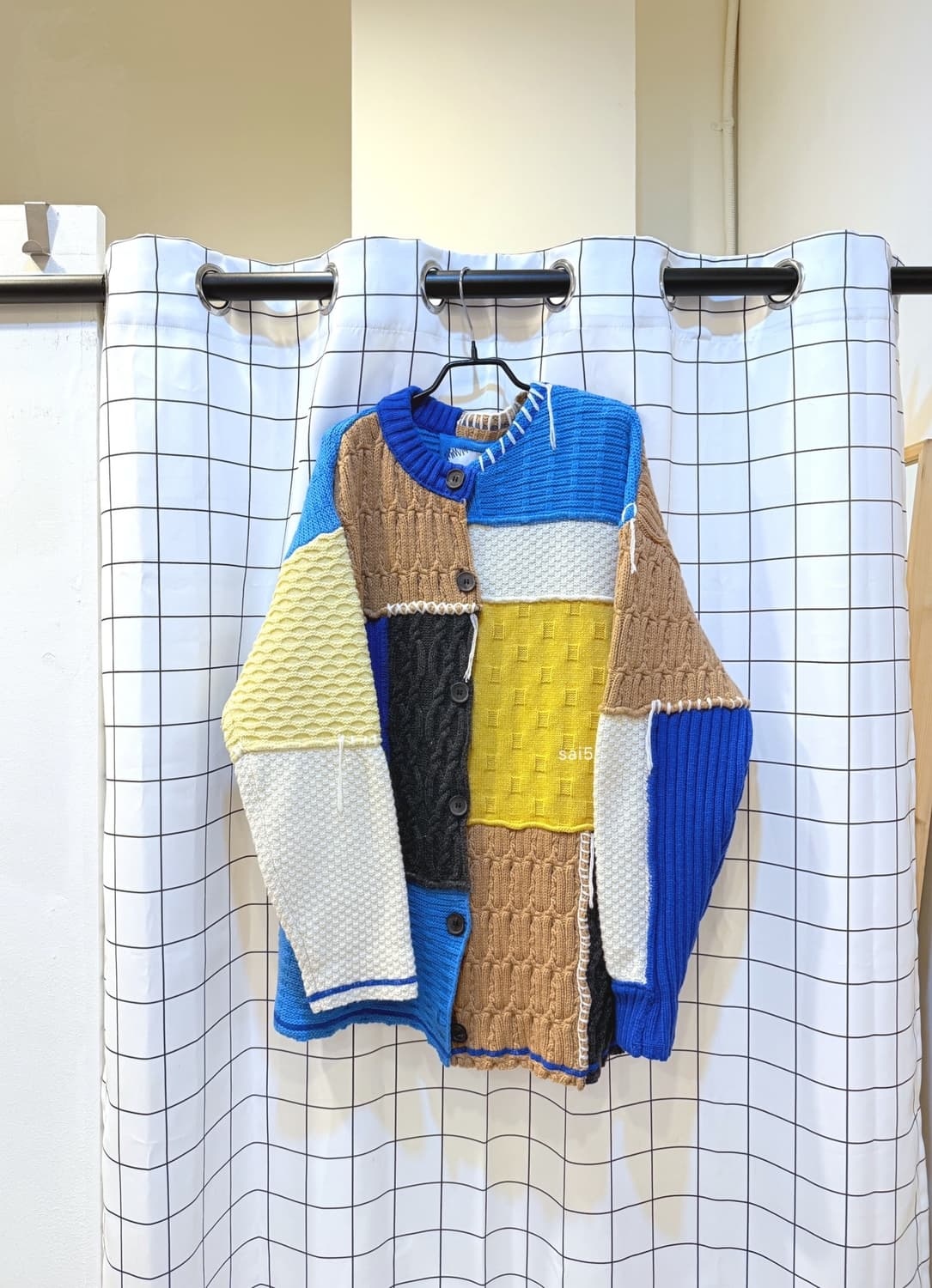 아더에러 x 자라 패치워크 오버사이즈 가디건 상품이미지1