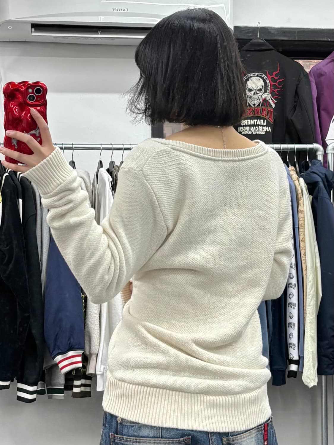 히스테릭 글래머 히스걸 와이드넥 니트 상품이미지4