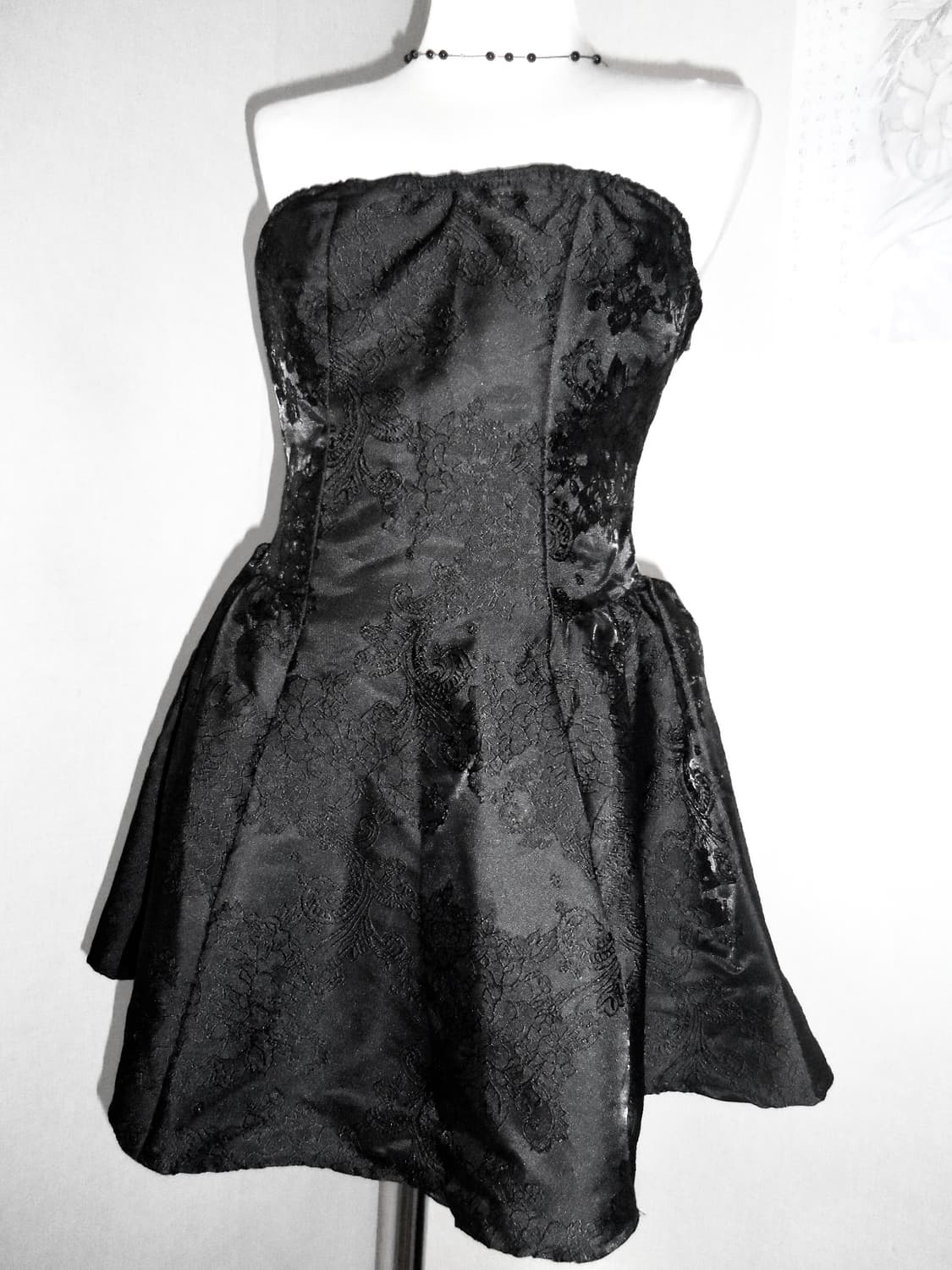 Black Rose Brocade Mini Dress 상품이미지2