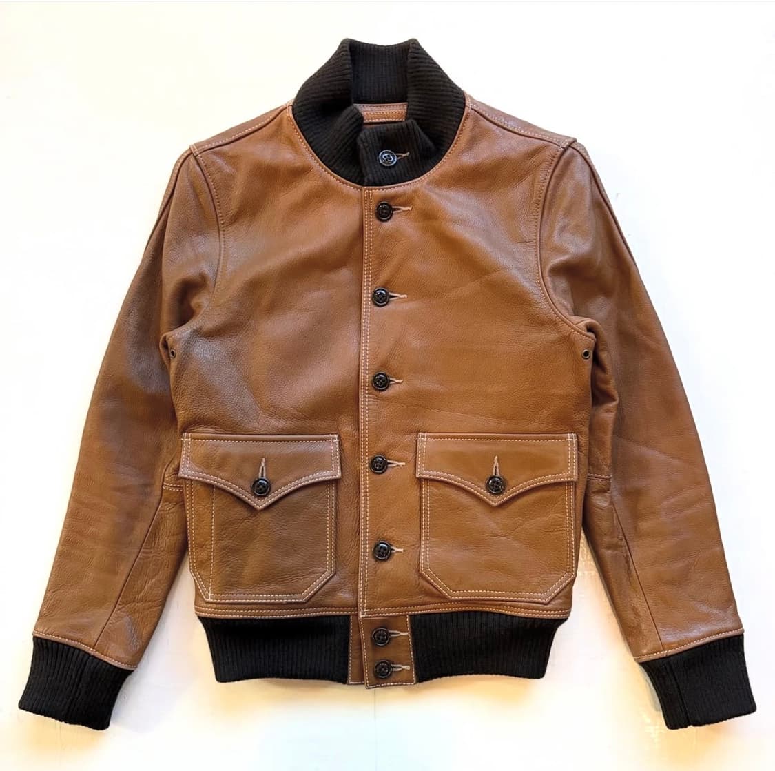 빔즈 버튼업 가죽 자켓 상품이미지1