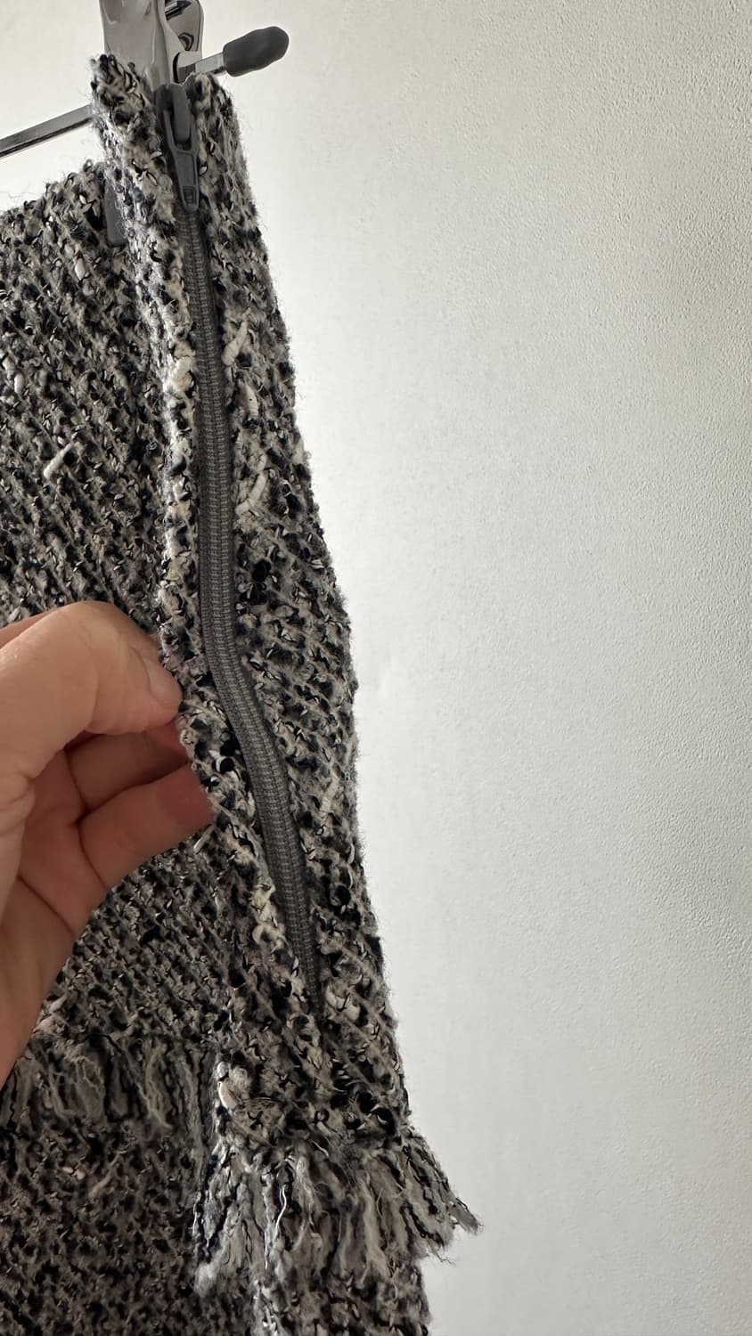 japanese vintage_ A라인 트위드 플레어 매머드 스커트 상품이미지4