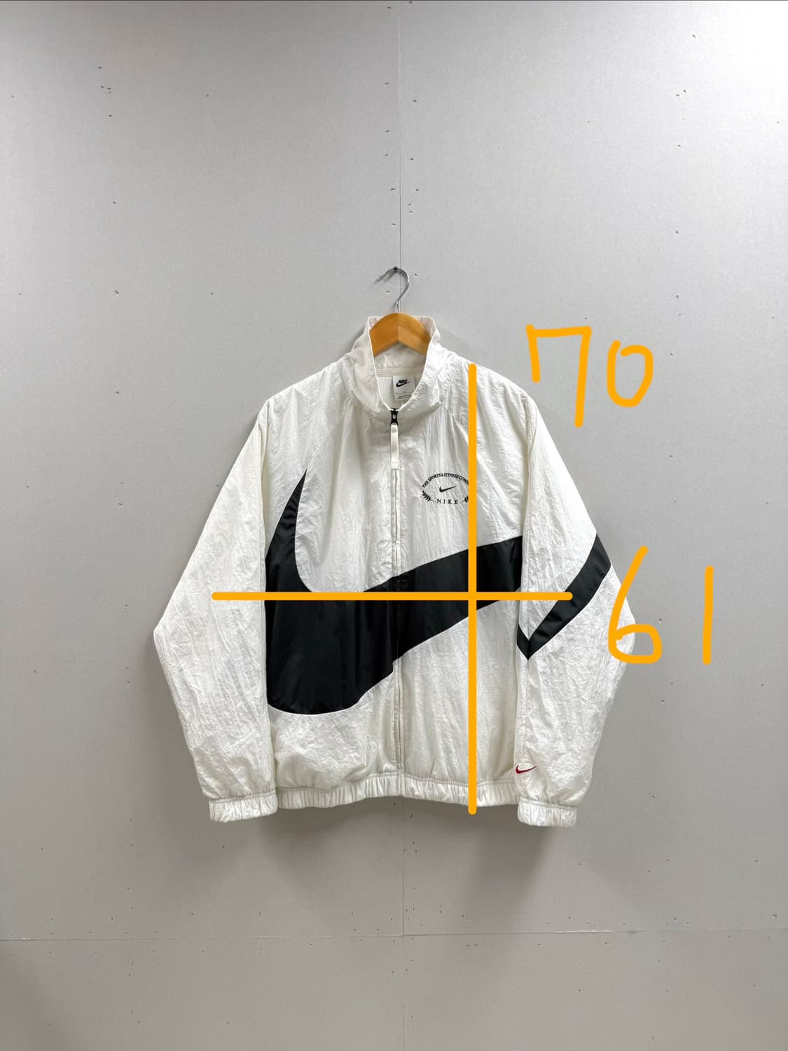 남성 M~L / 나이키 빅스우시 우븐 바람막이 흰검 상품이미지2