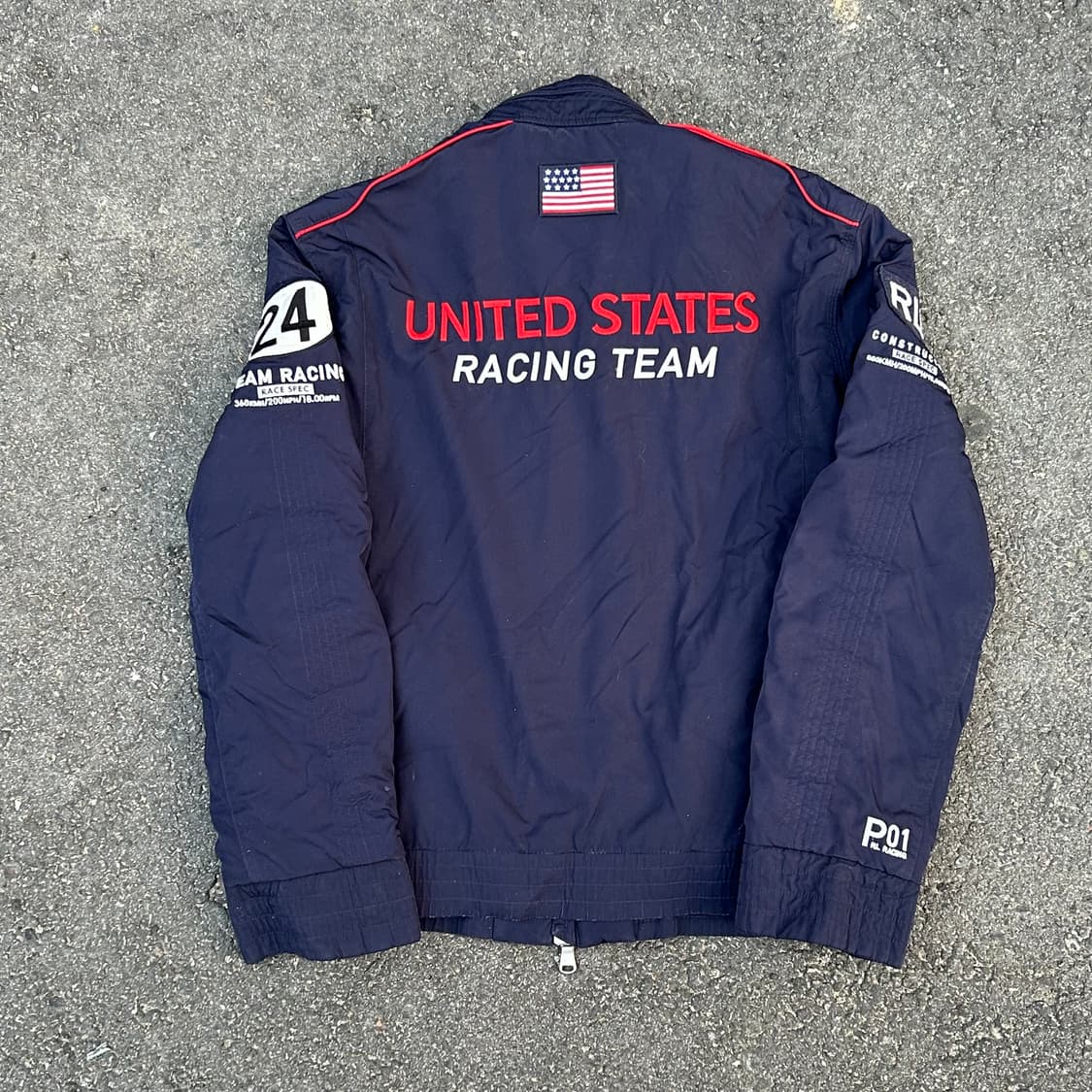 폴로 랄프로렌 빅포니 레이싱 성조기 패치드 레이싱 점퍼 패딩 M 상품이미지5