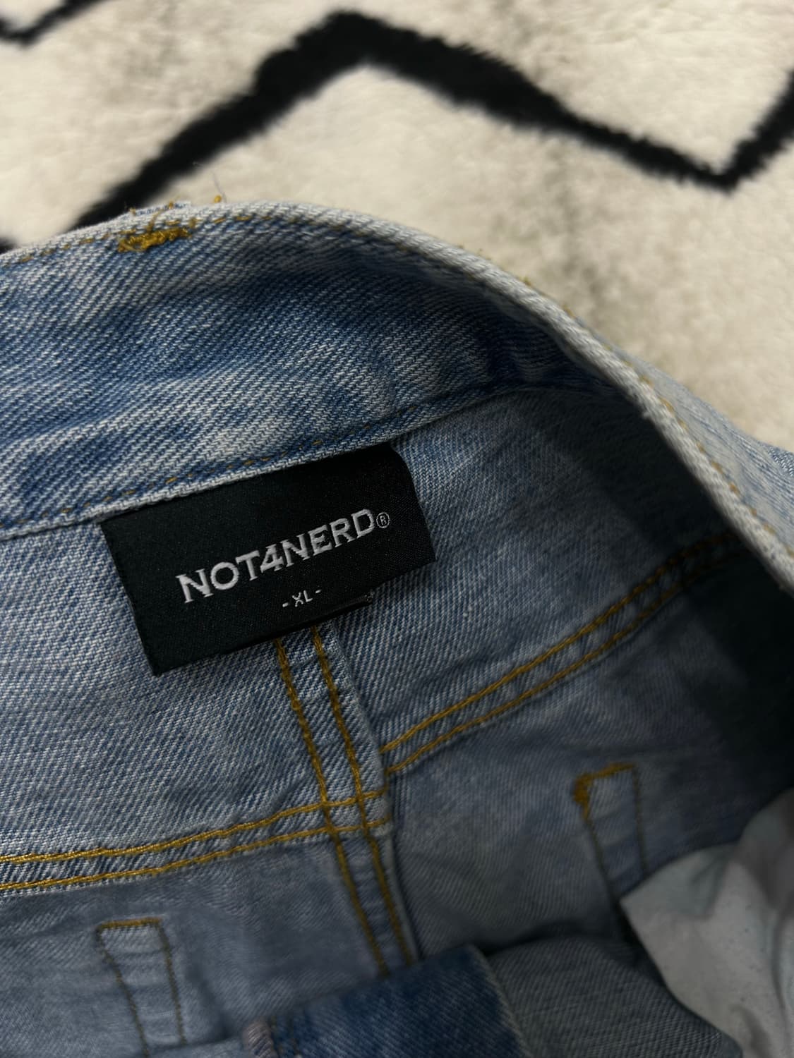 [XL]낫포너드 와이드 데님 팬츠/연청 상품이미지4