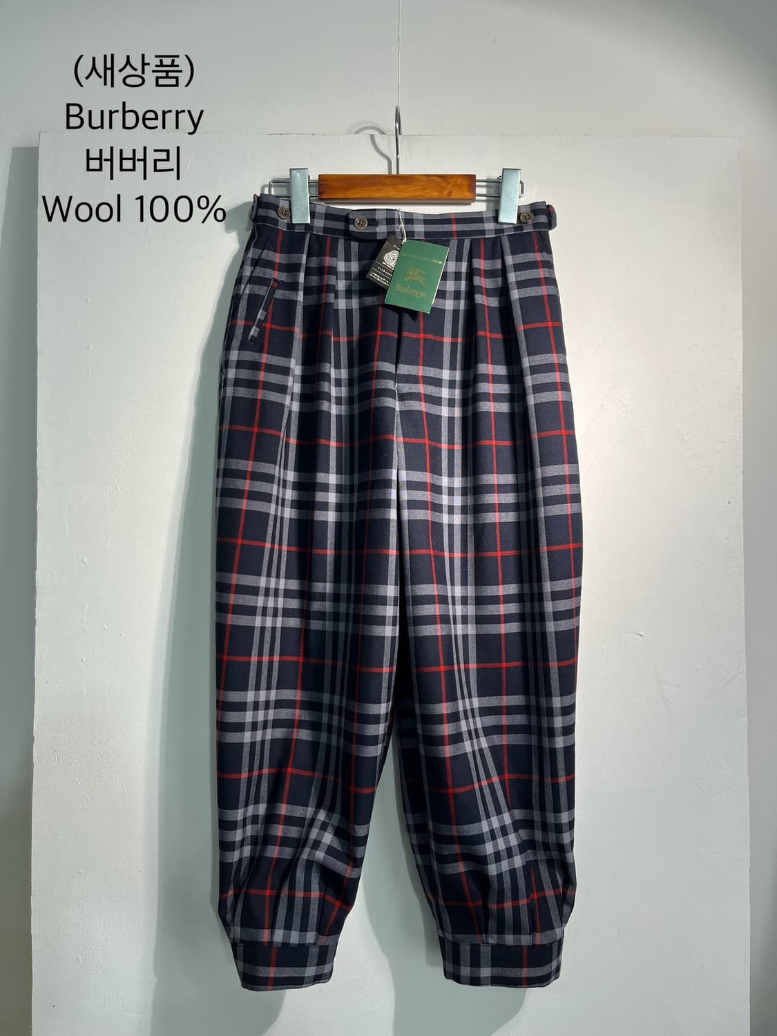 [L] (새상품) burberry 버버리 wool 100% 팬츠 상품이미지1